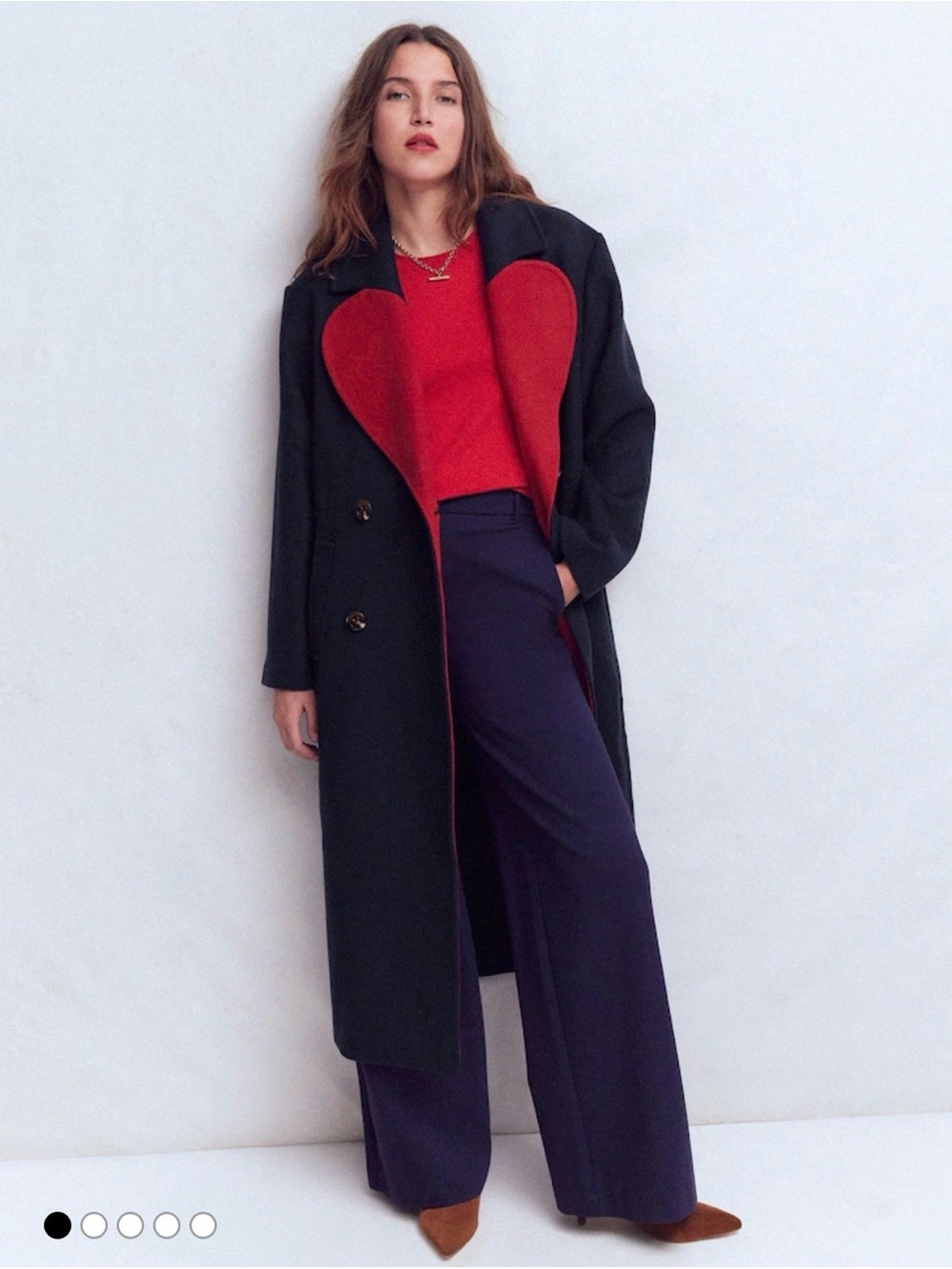 Boden Blue Cocoon Wool Coat NWT 4